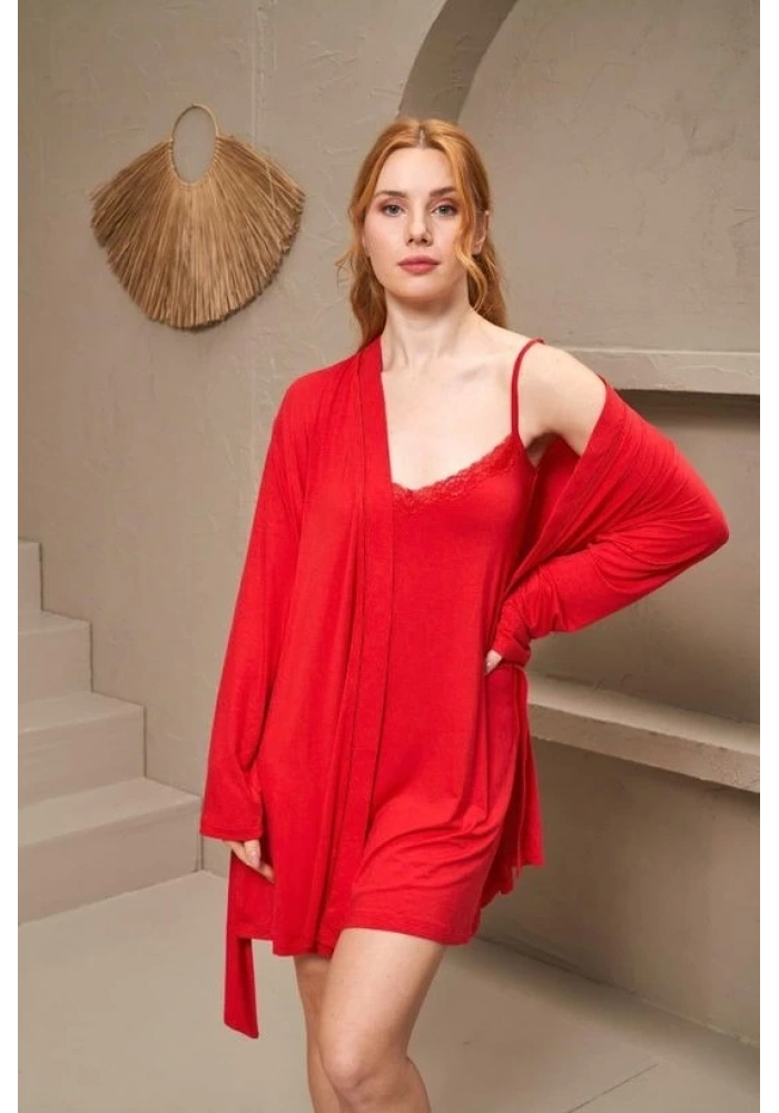 PJS 25166 Kadın Gecelik Sabahlık Takım