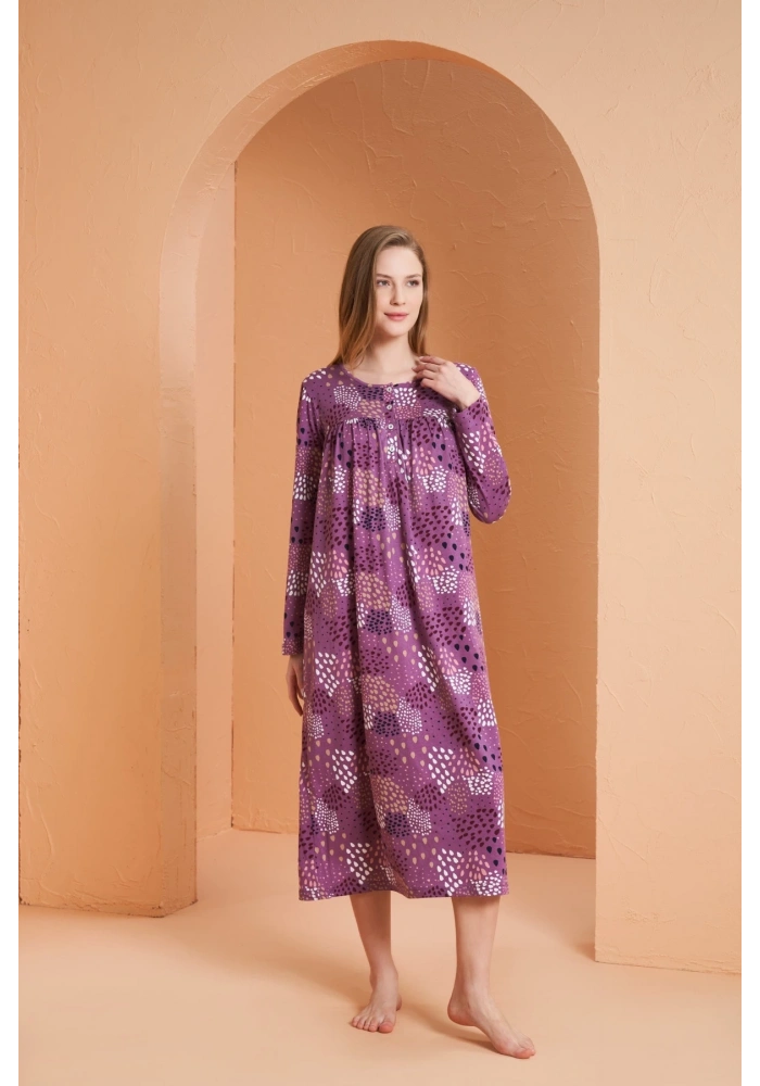 PJS 27165 Kadın Uzun Kol Gecelik