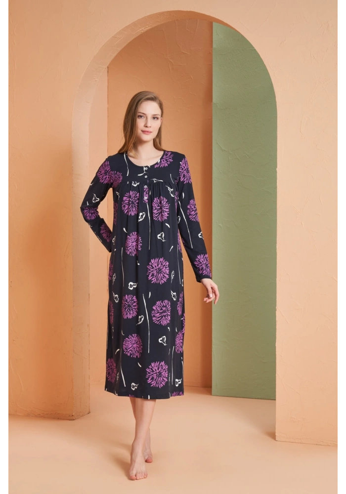 PJS 27166 Kadın Uzun Kol Gecelik