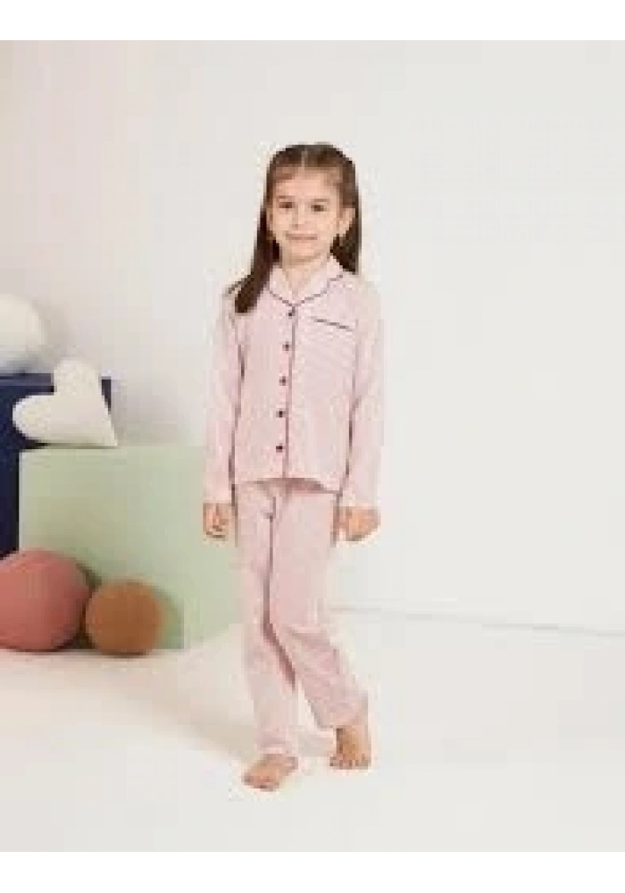 Pjs 28002 Çocuk Düğmeli Pijama Takım