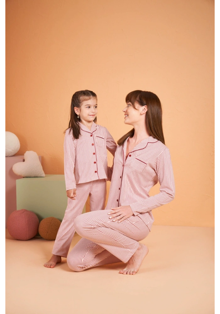 Pjs 28002 Çocuk Düğmeli Pijama Takım