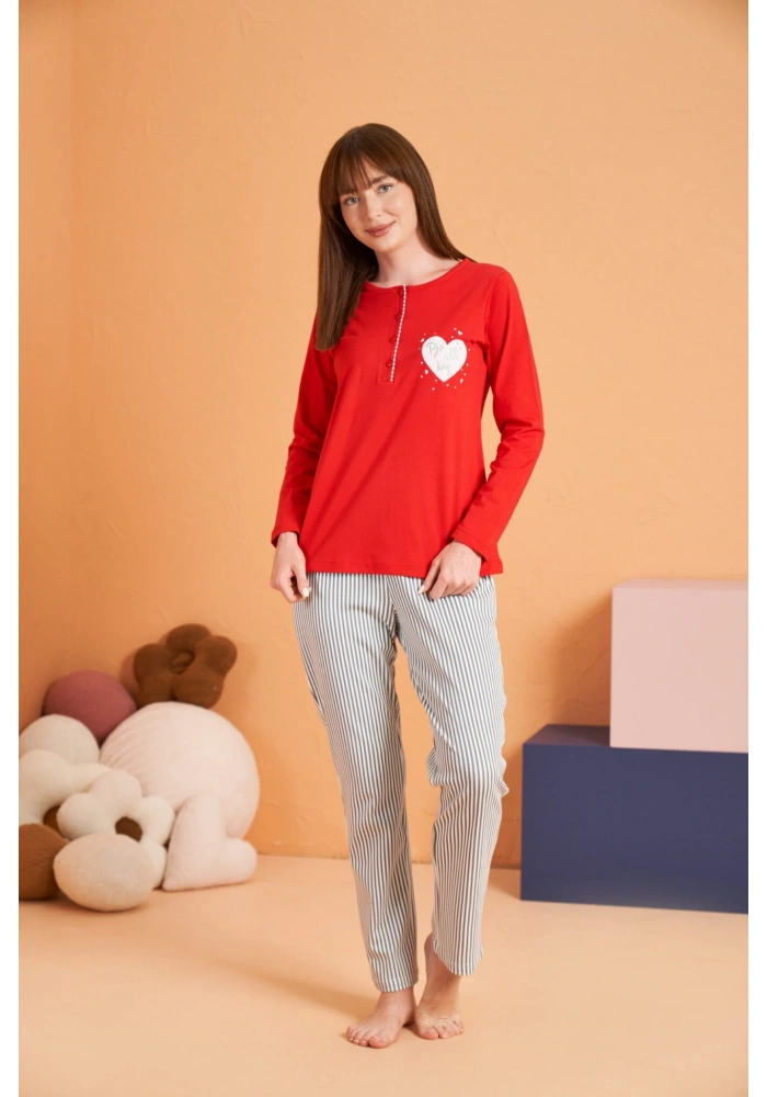 Pjs 28062 Kadın Patlı Pijama Takım