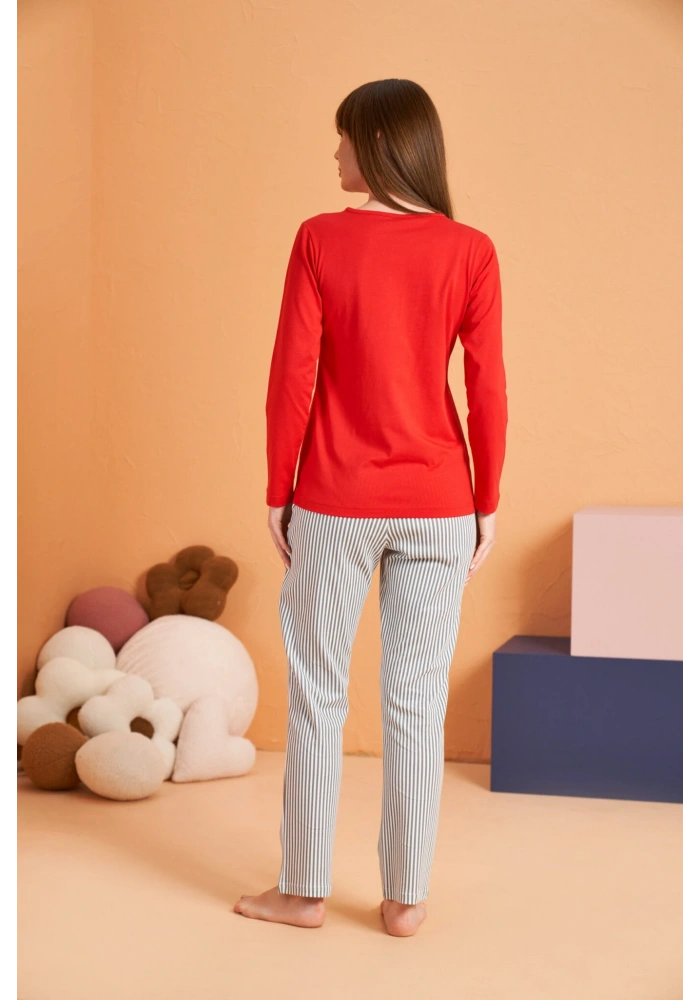 Pjs 28062 Kadın Patlı Pijama Takım