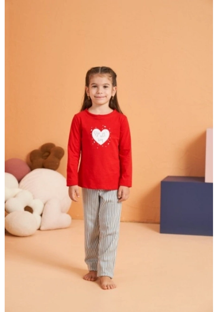 Pjs 28063 Çocuk Sıfır Yaka Pijama Takımı