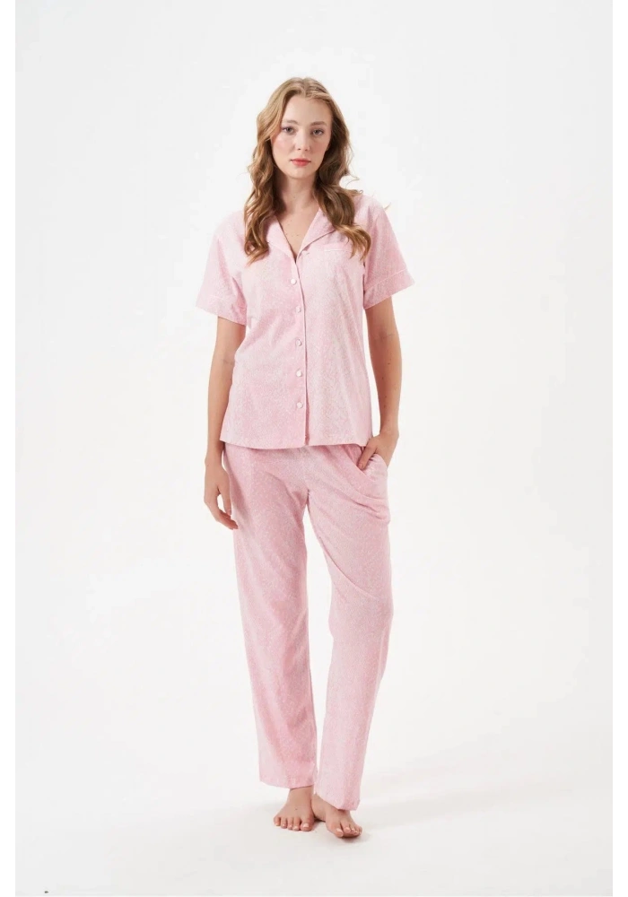 PJS 29033 Kadın Düğmeli Pijama Takım