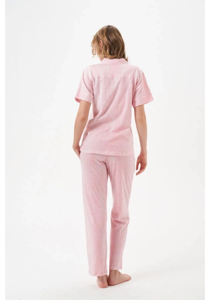 PJS 29033 Kadın Düğmeli Pijama Takım