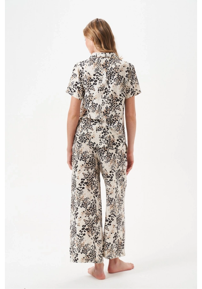 PJS 29049 Kadın Düğmeli Pijama Takım