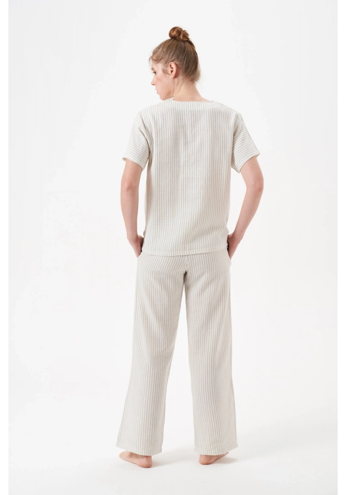 PJS 29098 Kadın Düğmeli Pijama Takım