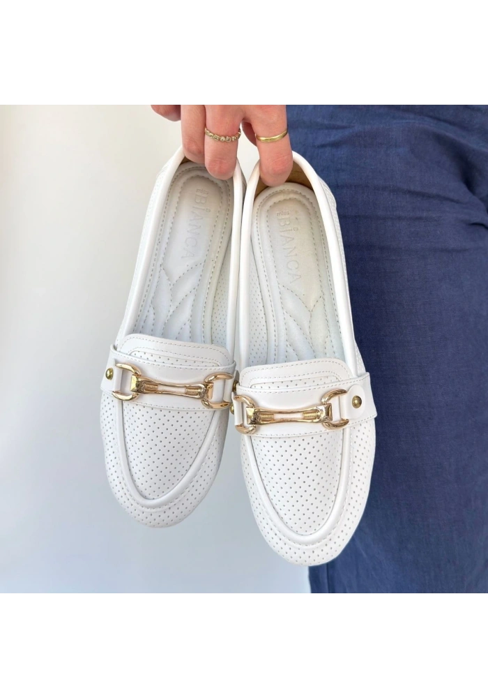 Rain Beyaz Cilt Babet Ayakkabı