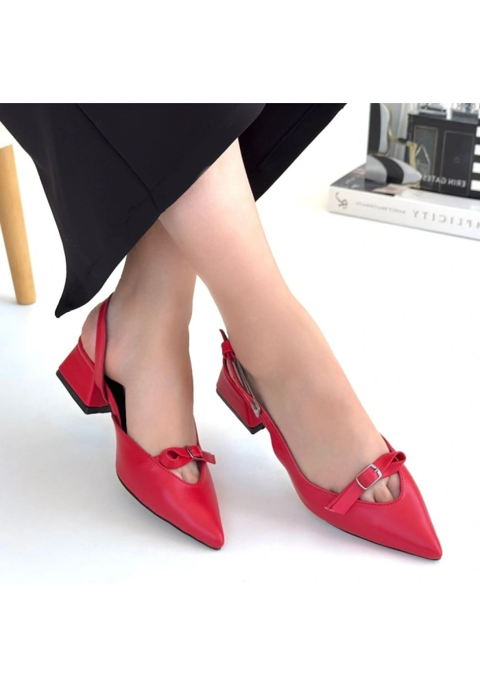 Rewat Kırmızı Cilt Topuklu Ayakkabı