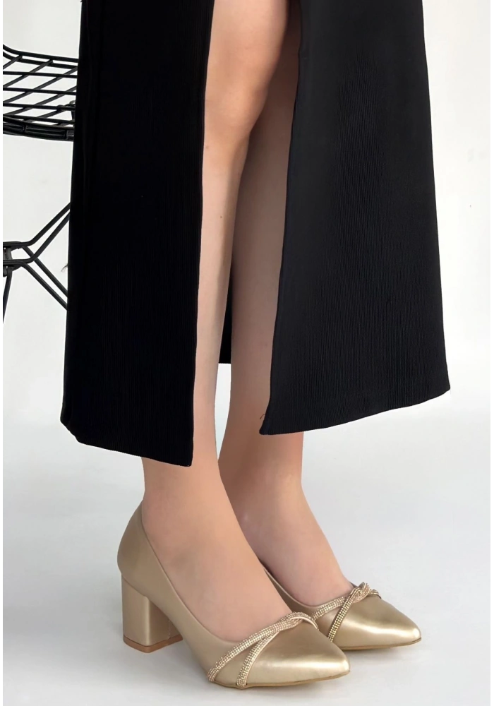 Rewin Gold Cilt Topuklu Ayakkabı