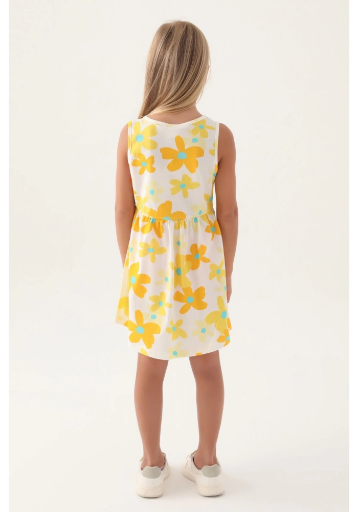 Roly Poly 3393-3 Kız Çocuk Çiçekli Elbise
