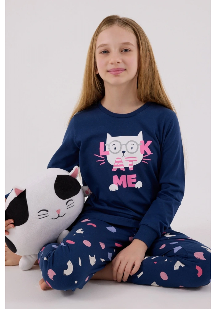 RolyPoly 3696-2 Kız Çocuk Uzun Kol Pijama Takım