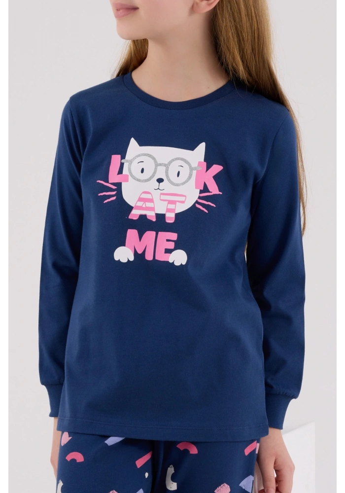 RolyPoly 3696-2 Kız Çocuk Uzun Kol Pijama Takım