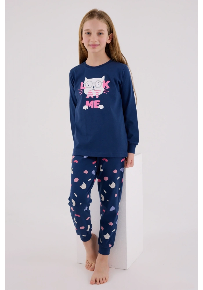 RolyPoly 3696-2 Kız Çocuk Uzun Kol Pijama Takım