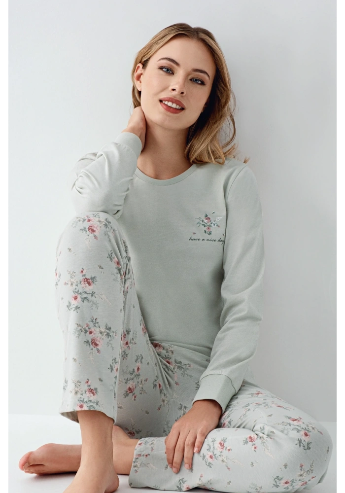 RolyPoly 3703-S Kadın Uzun Kol Pijama Takım