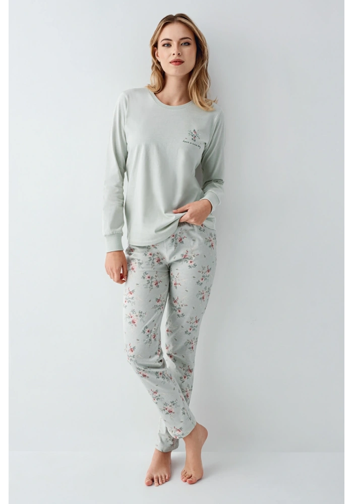 RolyPoly 3703-S Kadın Uzun Kol Pijama Takım