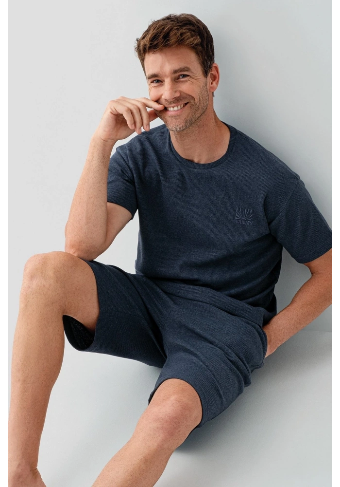 RolyPoly 3725-S Erkek O Yaka Bermuda Takım