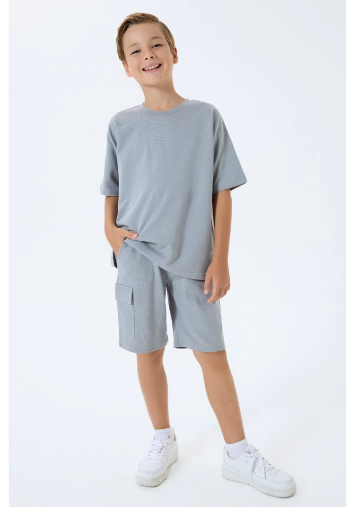 RolyPoly 3765-G Erkek Garson Kargo Bermuda Takım