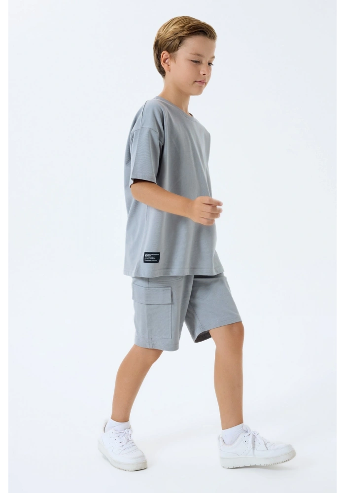 RolyPoly 3765-G Erkek Garson Kargo Bermuda Takım