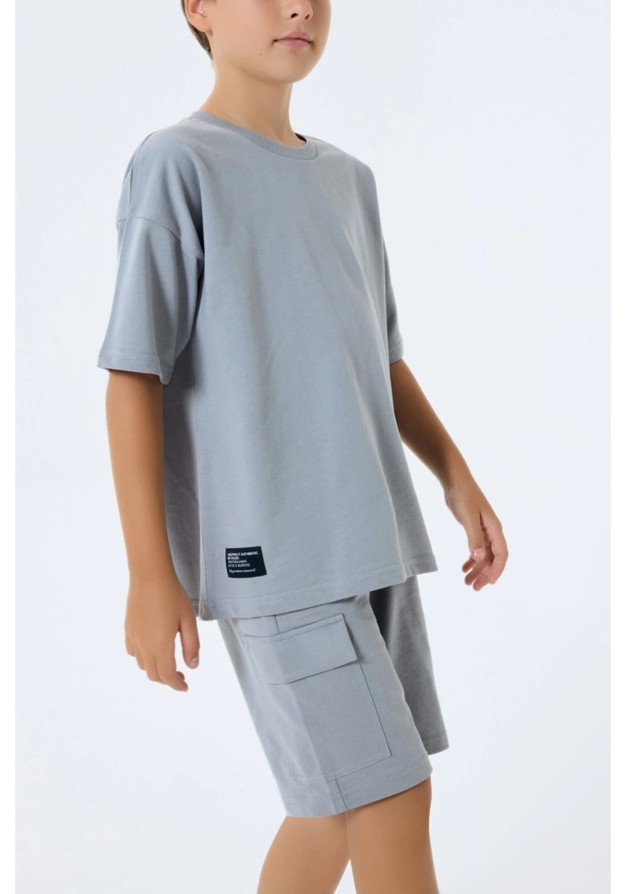 RolyPoly 3765-G Erkek Garson Kargo Bermuda Takım