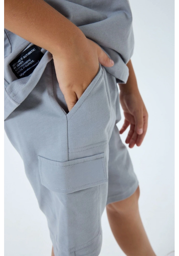 RolyPoly 3765-G Erkek Garson Kargo Bermuda Takım