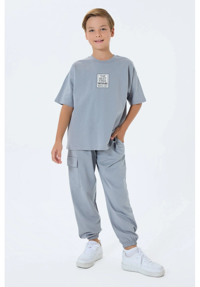 RolyPoly 3766-G Erkek Garson Kargo Pantolon İkili Takım