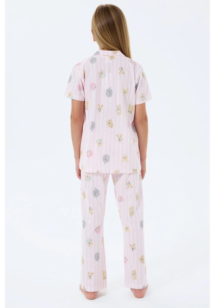 RolyPoly 3809-G Kız Çocuk Gömlek Pijama Takım