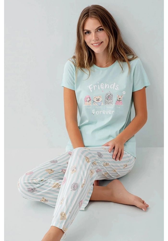 RolyPoly RP3810-S Kadın Kısa Kol Pijama Takımı
