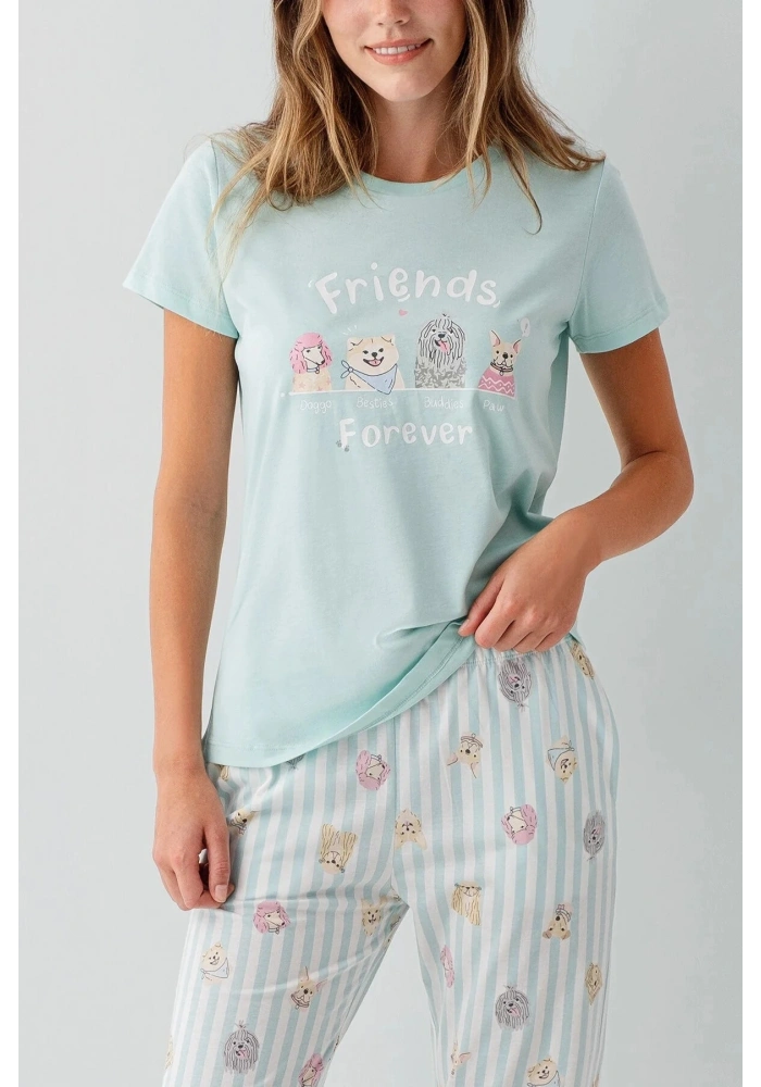 RolyPoly RP3810-S Kadın Kısa Kol Pijama Takımı