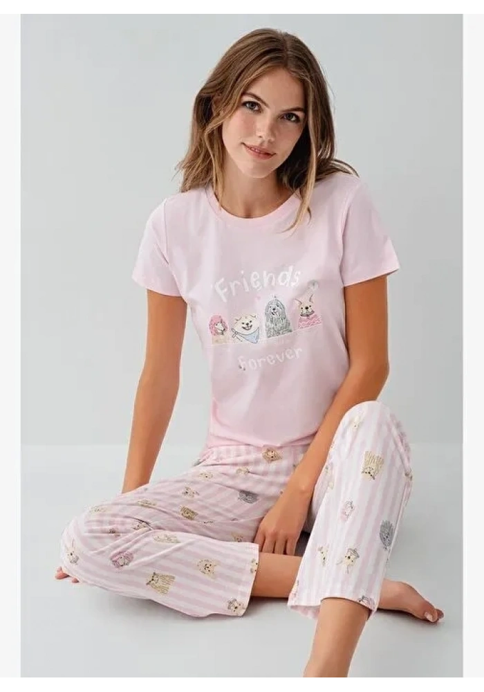 RolyPoly RP3810-S Kadın Kısa Kol Pijama Takımı