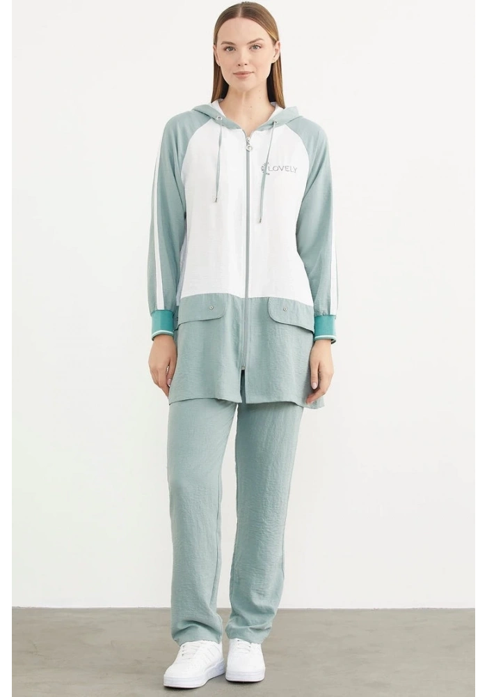 Sementa 76318 Fermuarlı Tunik Krep Takım