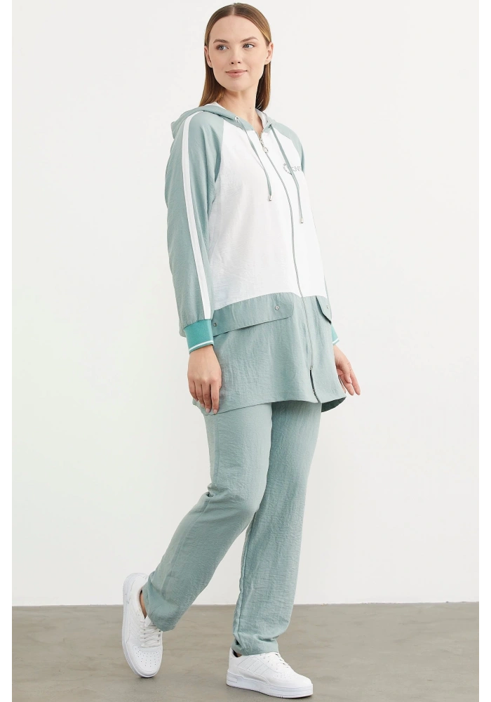 Sementa 76318 Fermuarlı Tunik Krep Takım