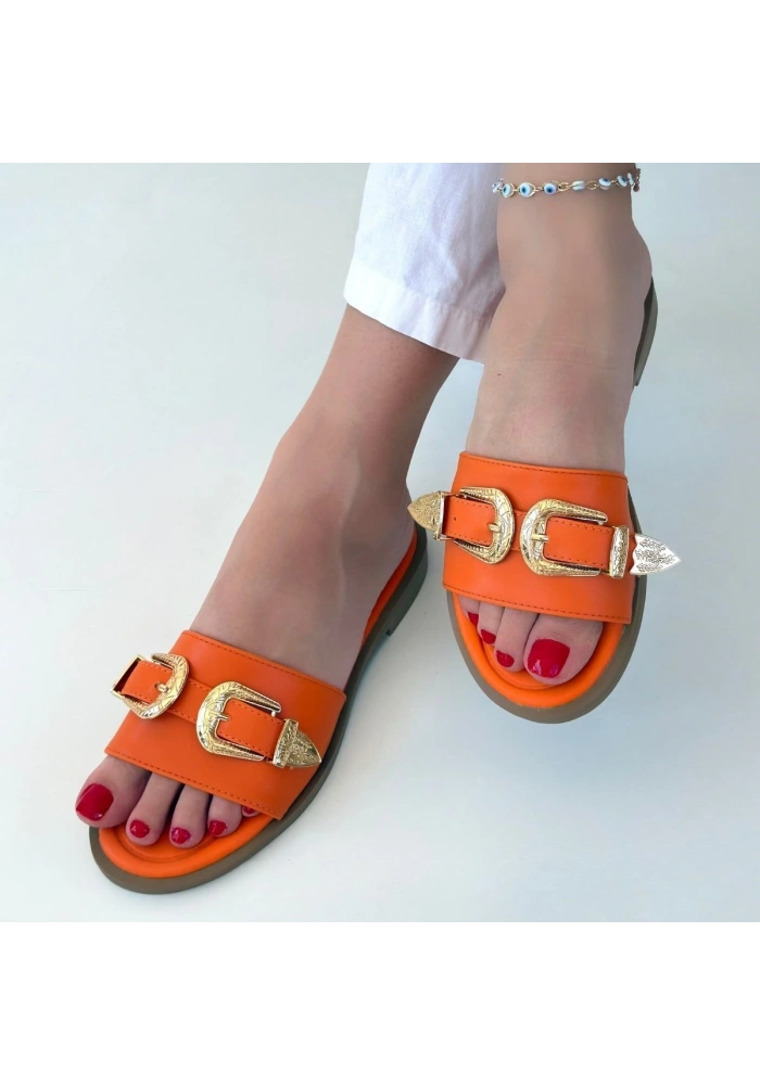 Sene Turuncu Cilt Terlik