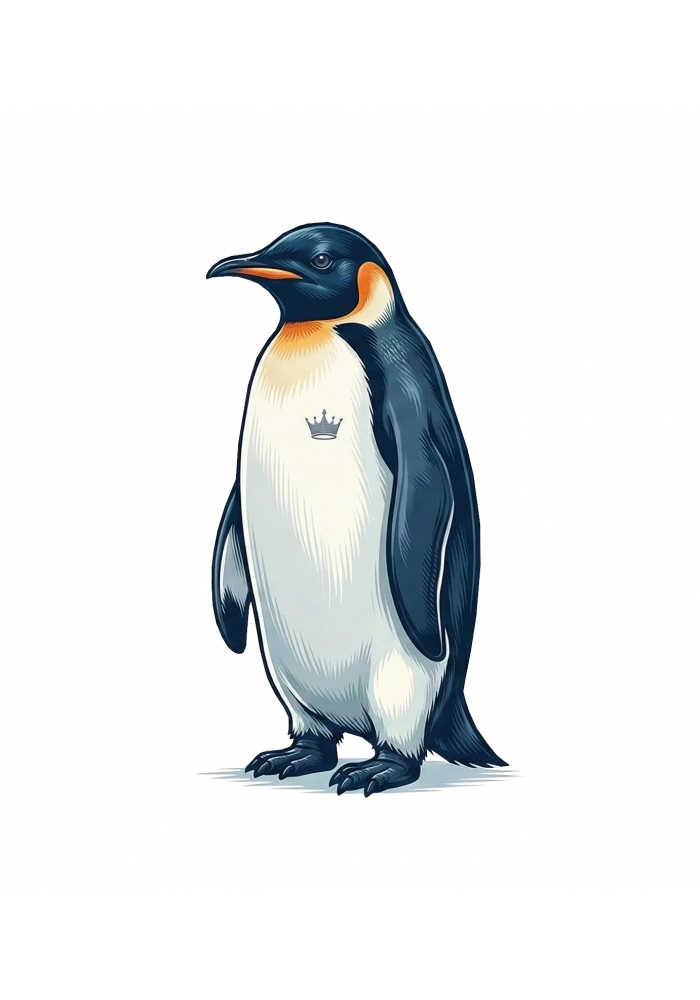 Erkek Survivor Penguin Baskılı 3 İplik Pamuklu Kapüşonlu Sweatshirt Hoodie Siyah