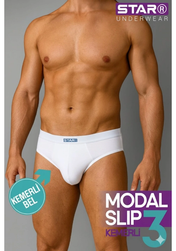 Star 109 Erkek 3lü Modal Slip