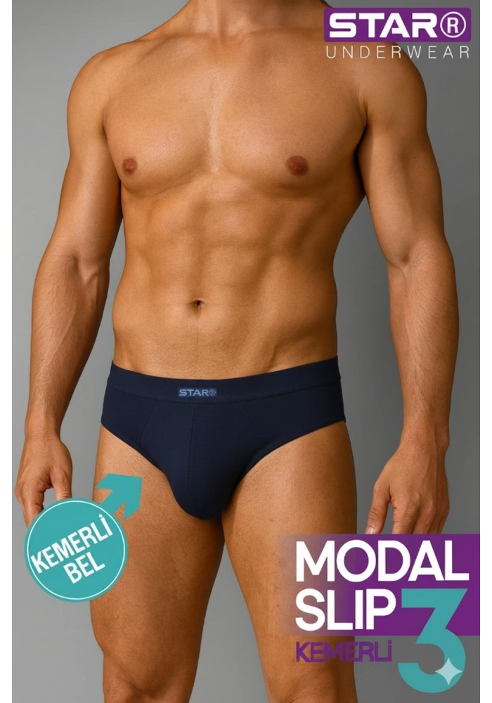 Star 109 Erkek 3lü Modal Slip