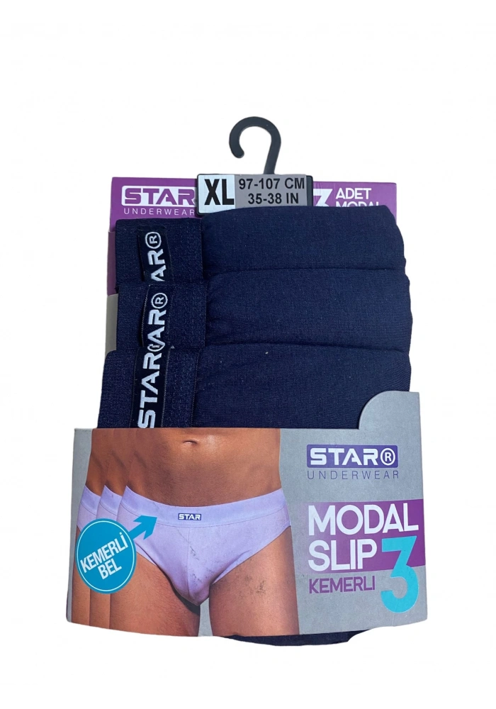 Star 109 Erkek 3lü Modal Slip