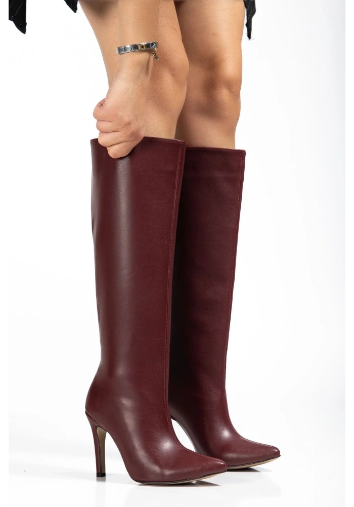 SYT-2004 Bordo Günlük Bayan Çizme