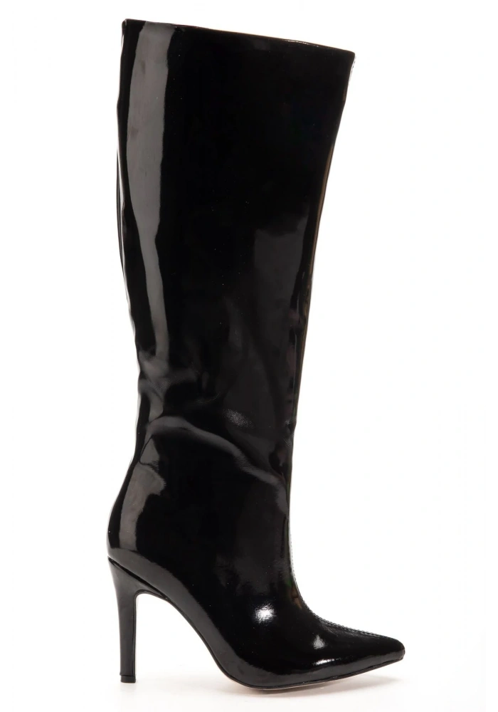 SYT-2004 Siyah Rugan Günlük Bayan Çizme