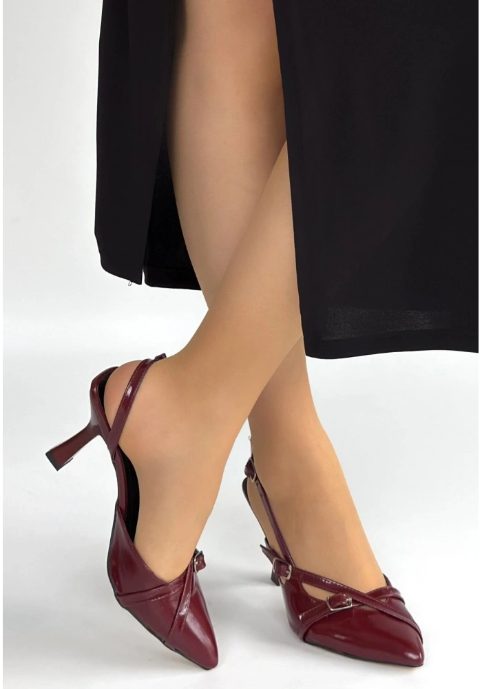 Tetti Bordo Rugan Topuklu Ayakkabı