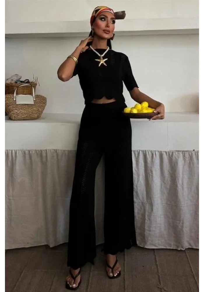 Triko Bluz Pantolon İkili Takım 10084-025