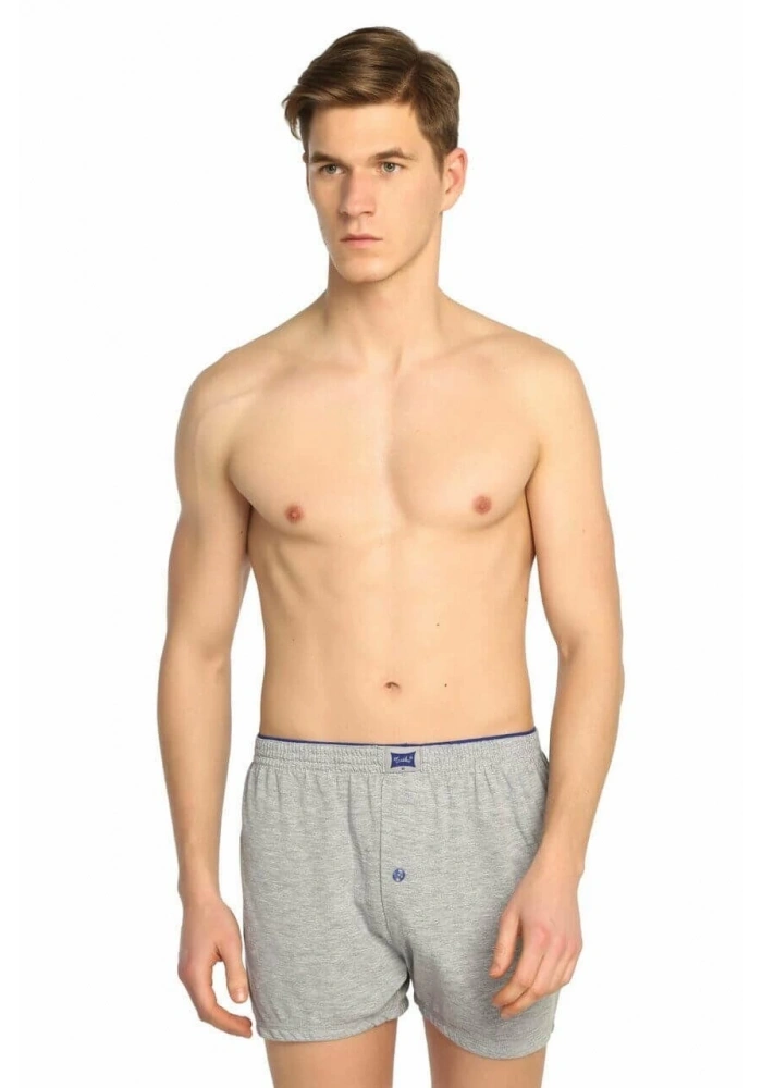 Tutku 0117 Erkek Penye Düz Boxer