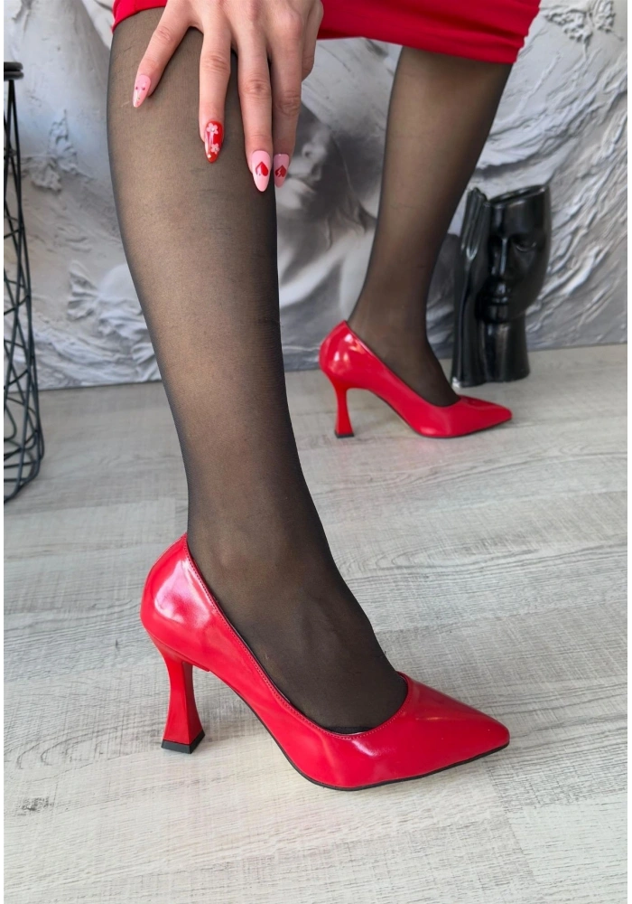 Ulba Kırmızı Rugan Stiletto Ayakkabı