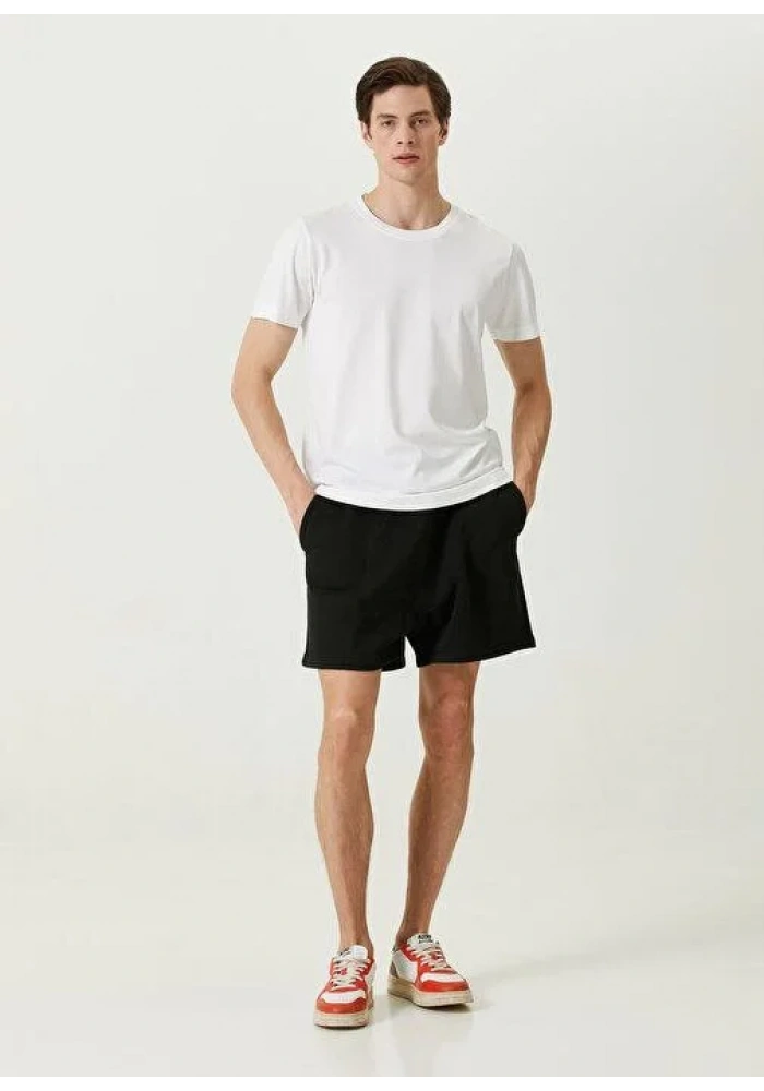 ERKEK Basic Bisiklet Yaka Regular T-Shirt - Beyaz