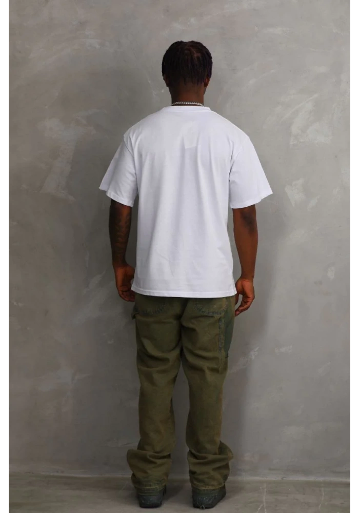 ERKEK Baskılı Oversize T-Shirt - Beyaz