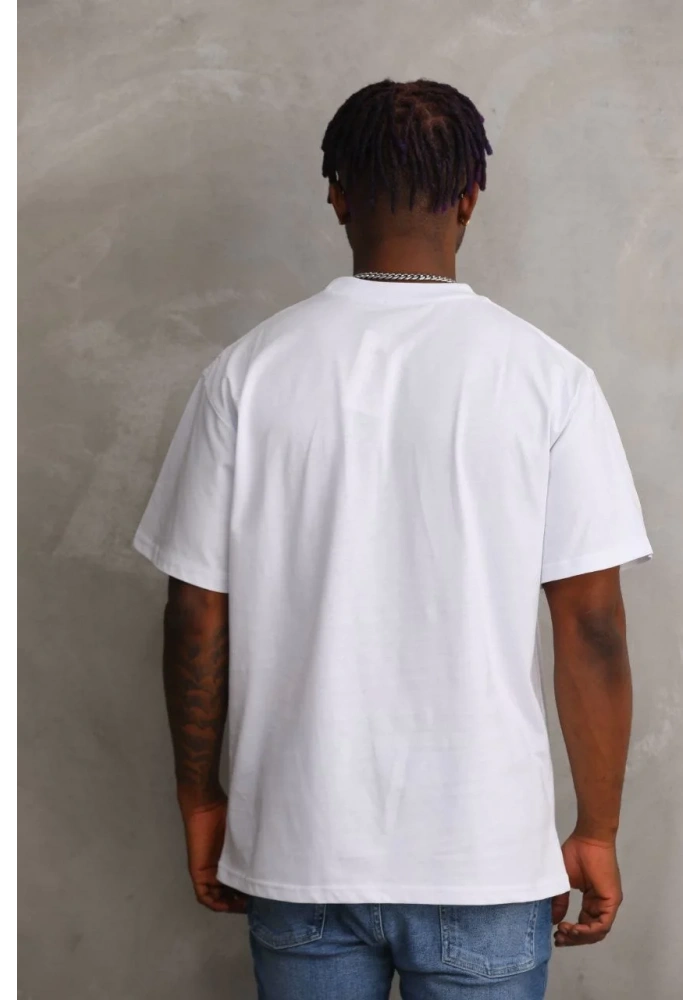 ERKEK Baskılı Oversize T-Shirt - Beyaz