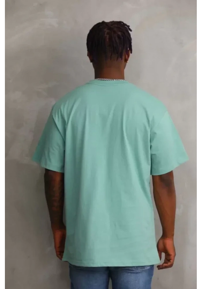 Unisex Baskılı Oversize T-Shirt - Mint Yeşili