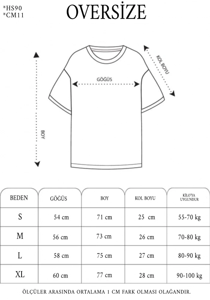 ERKEK Baskılı Oversize T-Shirt - Siyah