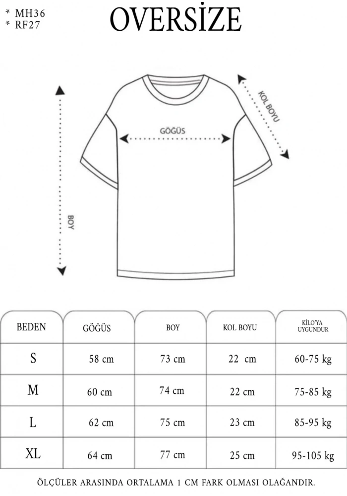 ERKEK Bisiklet Yaka Baskılı Oversize T-Shirt - Siyah